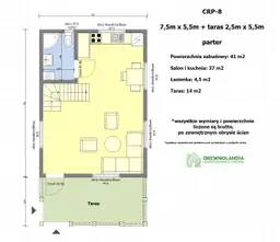 Domek rekreacyjny całoroczny CRP8 - 55m² - zdjęcie 2