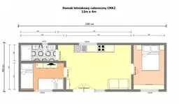 Drewniany domek rekreacyjny całoroczny CRK2 - 48 m² - zdjęcie 2