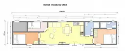 Drewniany domek rekreacyjny całoroczny CRK3 - 70 m² - zdjęcie 2