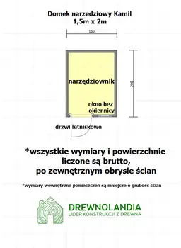 Domek gospodarczy Kamil 1,5x2m  - zdjęcie 2
