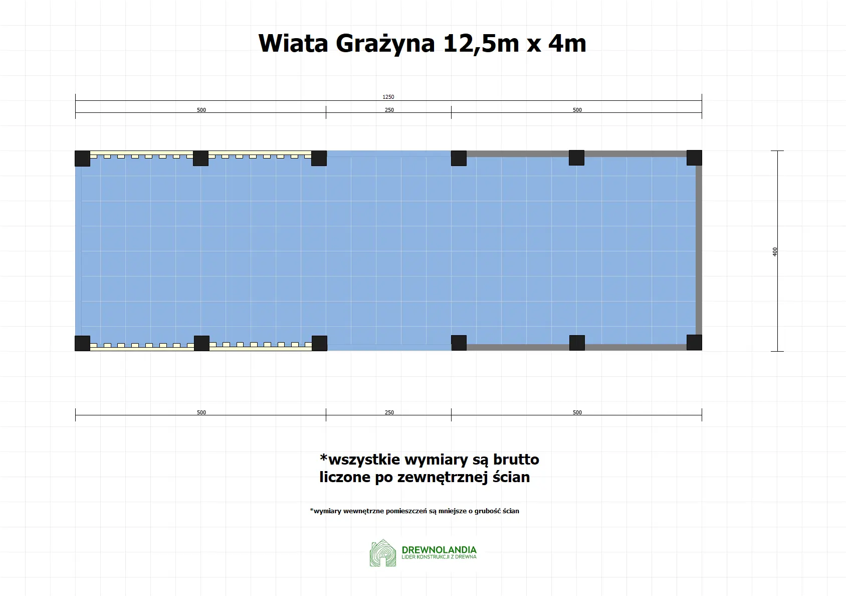 Rzut Wiata Grażyna 12,5x4m