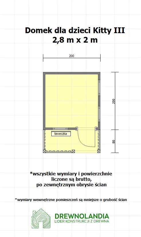 Drewniany Domek Dla Dzieci Kitty III - 2,8x2m