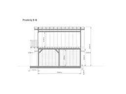Wiata samochodowa Marta 6x5m – Garaż z poddaszem i zamkniętym pomieszczeniem - zdjęcie 4