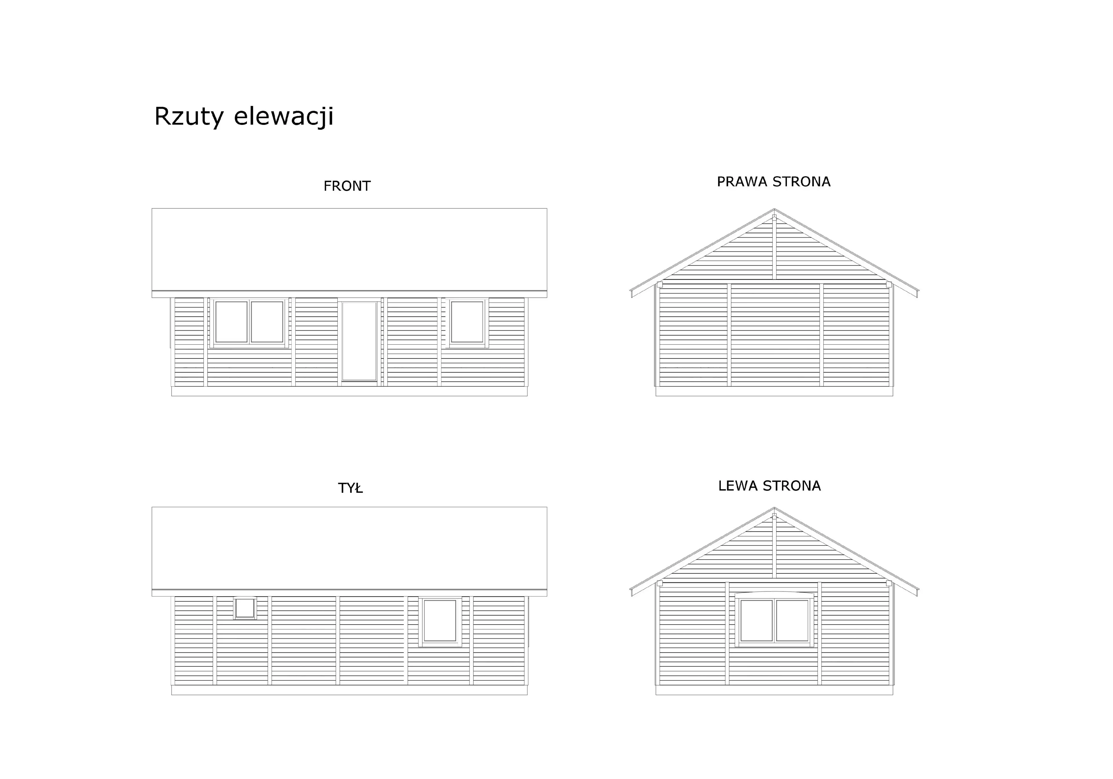 Drewniany domek rekreacyjny całoroczny CRK5 - 54 m²