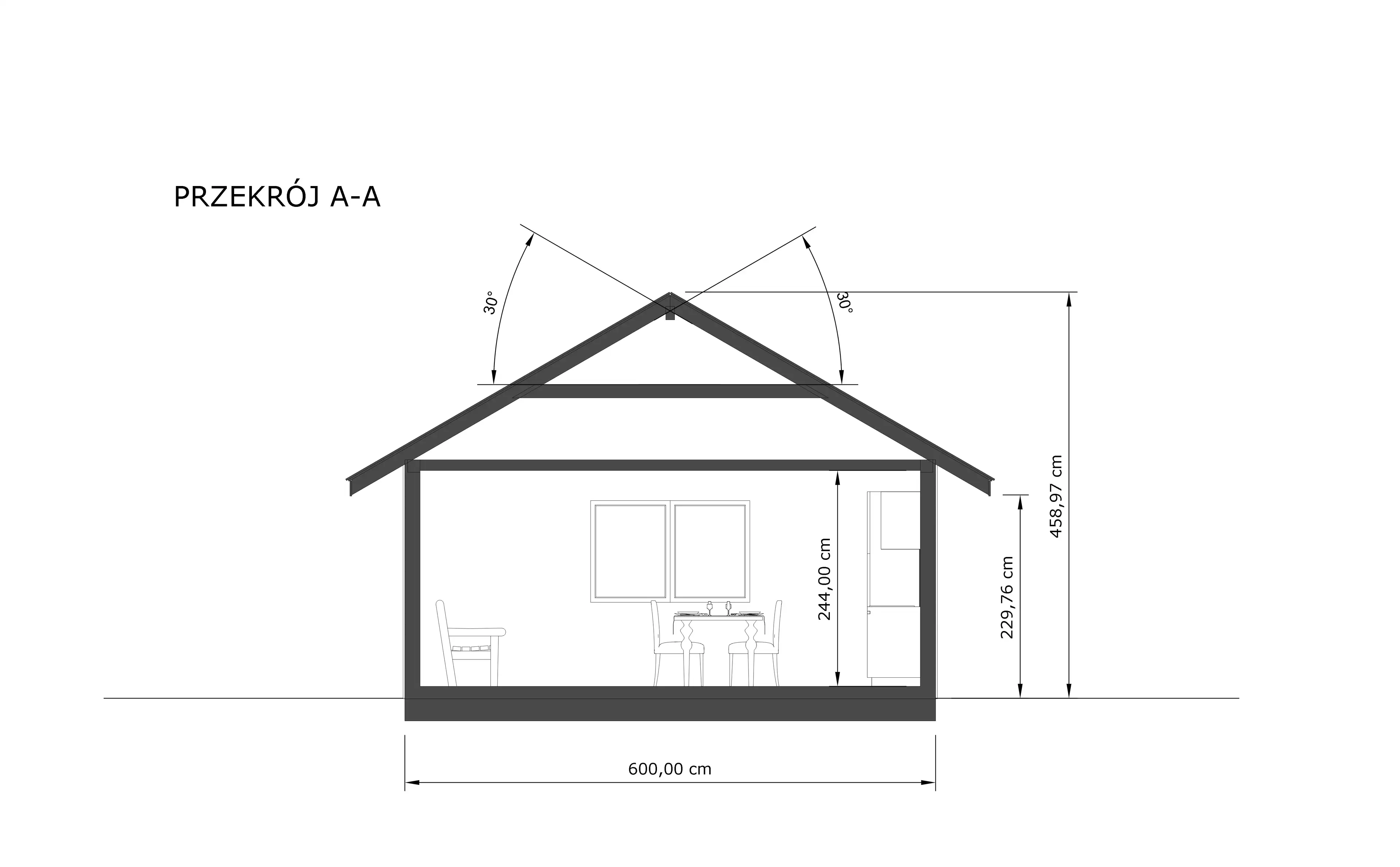 Drewniany domek rekreacyjny całoroczny CRK5 - 54 m²