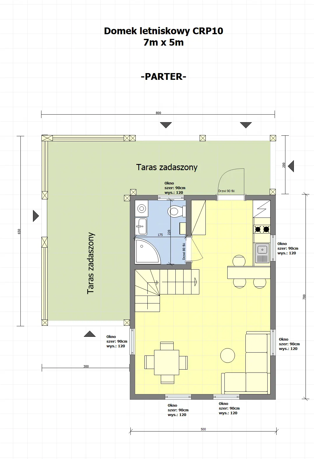 Rzut Domek CRP10 - 35m²