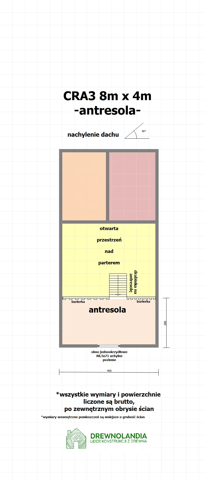 Domek mieszkalny całoroczny CRA3 PLUS  -WT2021 - 32 m²