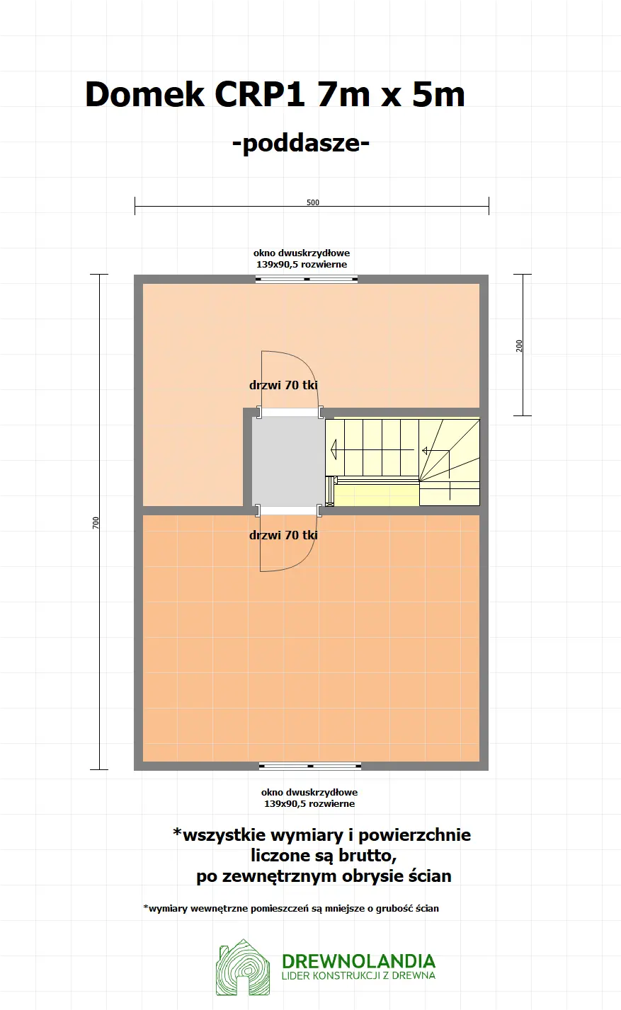 Rzut Domek Olaf WT2021 - 7x5  (35 m²)