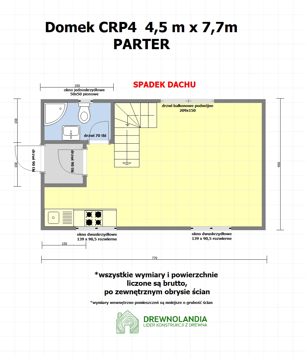 Rzut Domek CRP4 PLUS - WT 2021 – 35 m²