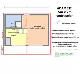 Nowoczesny domek  z antresolą Adam III 7m x 5m - zdjęcie 3