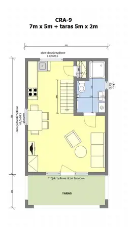 Domek mieszkalny całoroczny CRP9 PLUS - WT 2021 – 45 m² - zdjęcie 2