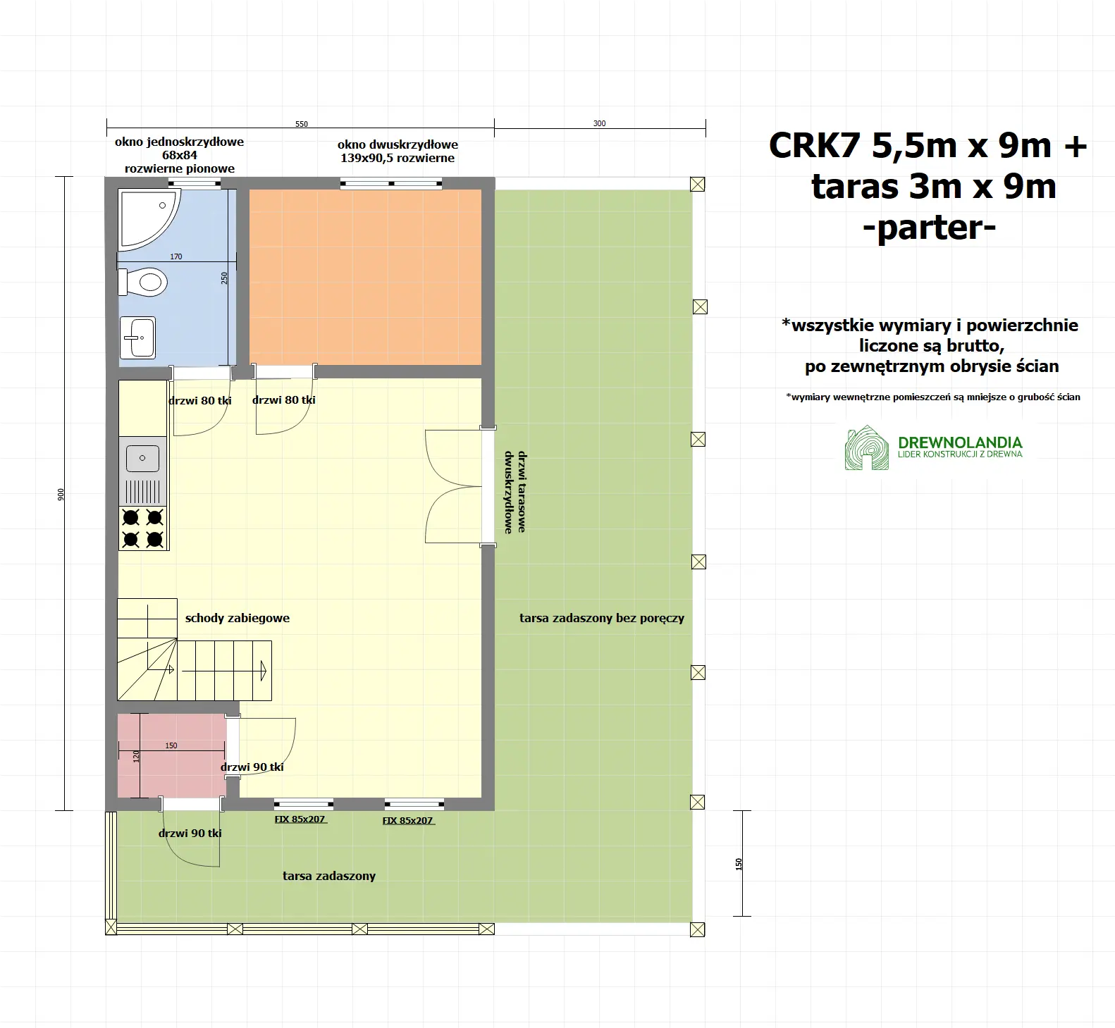 Rzut Domek Patryk CRA – 49,5 m²