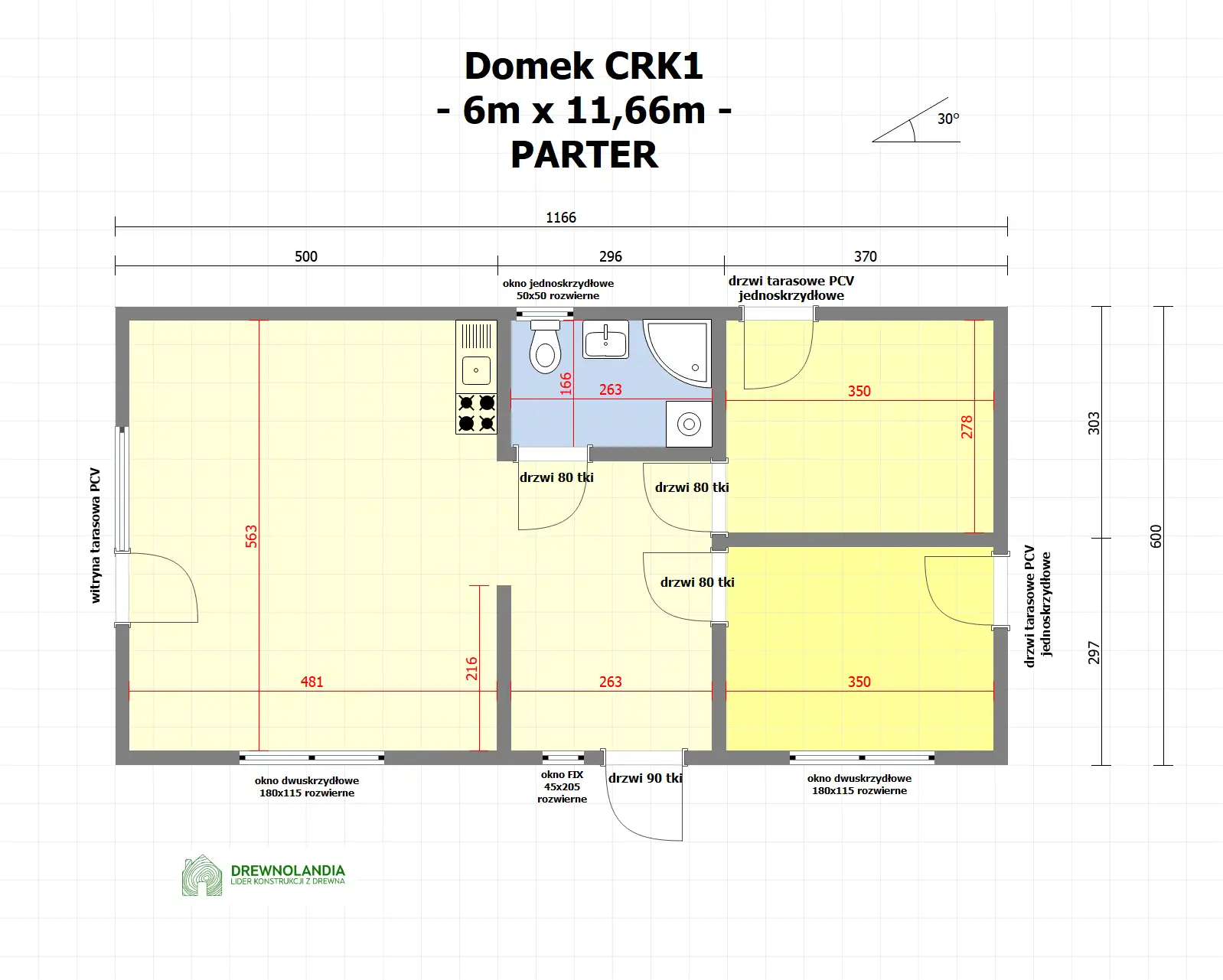 Dom mieszkalny całoroczny CRK1 PLUS - WT 2021 – 70 m²