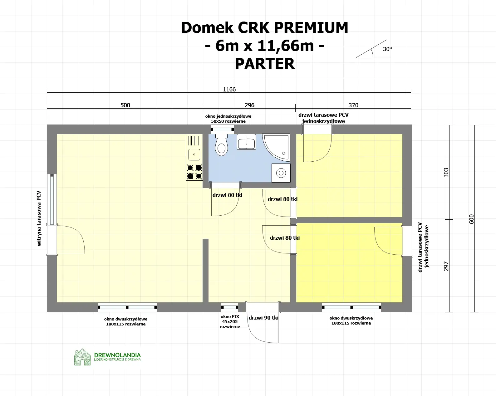 Dom mieszkalny całoroczny CRK1 PREMIUM - WT 2021 – 70 m²