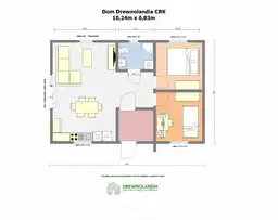 Dom rekreacyjny całoroczny DREWNOLANDIA 1 CRK – 70 m²  - zdjęcie 2