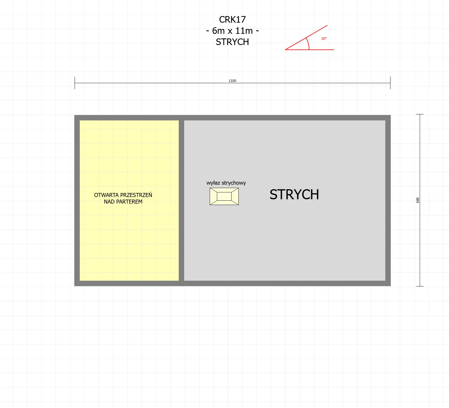 Drewniany dom rekreacyjny całoroczny CRK17 - 11m x 6m - 66 m2