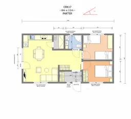 Drewniany dom rekreacyjny całoroczny CRK17 - 11m x 6m - 66 m2 - zdjęcie 2