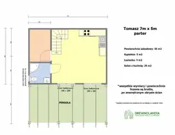 Domek Tomasz - 7x5m + taras 7x3,5m - zdjęcie 2
