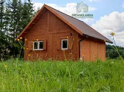 Domek letniskowy Wiktor IV z tarasem, drewniany, 35m²