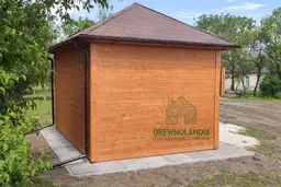 Drewniany składzik narzędziowy Jerzy o wymiarach 4x3 m