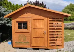 Domek narzędziowy Bonifacy z drewutnią, idealny na działkę