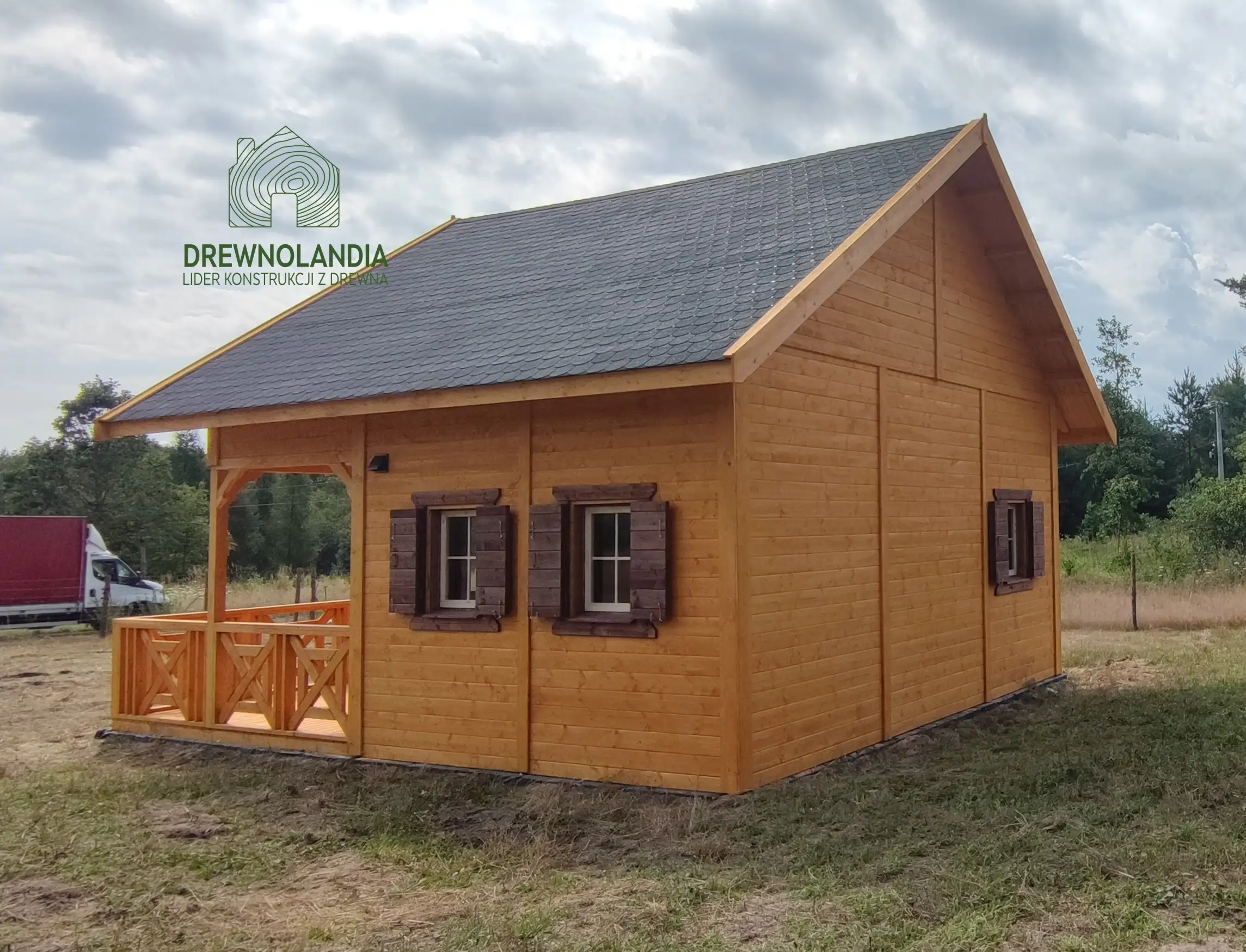 Fabian IV – domek letniskowy z antresolą, idealny na działki rekreacyjne o powierzchni 35 m²