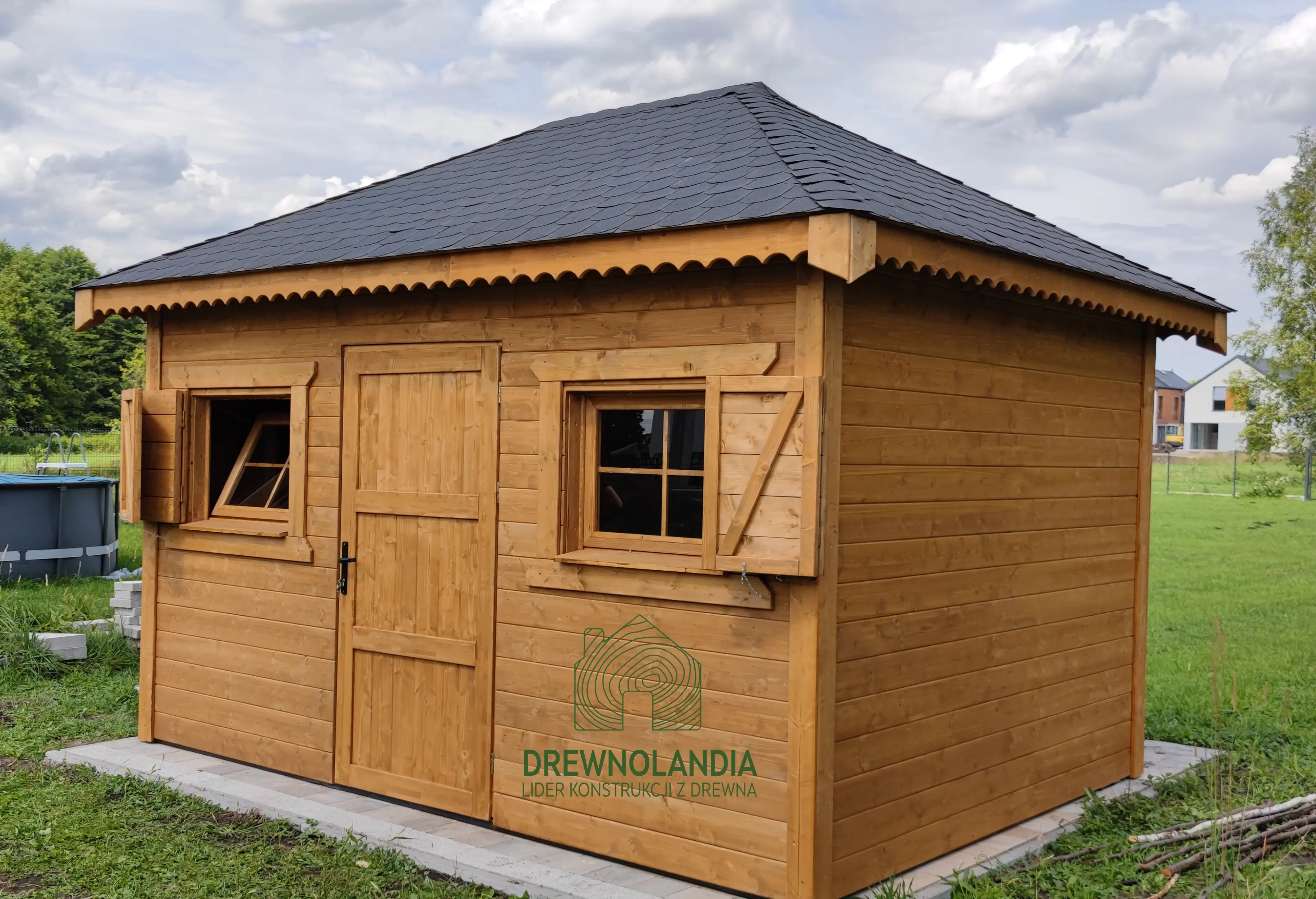 Drewniany Domek narzędziowy Jerzy - 4x3m 