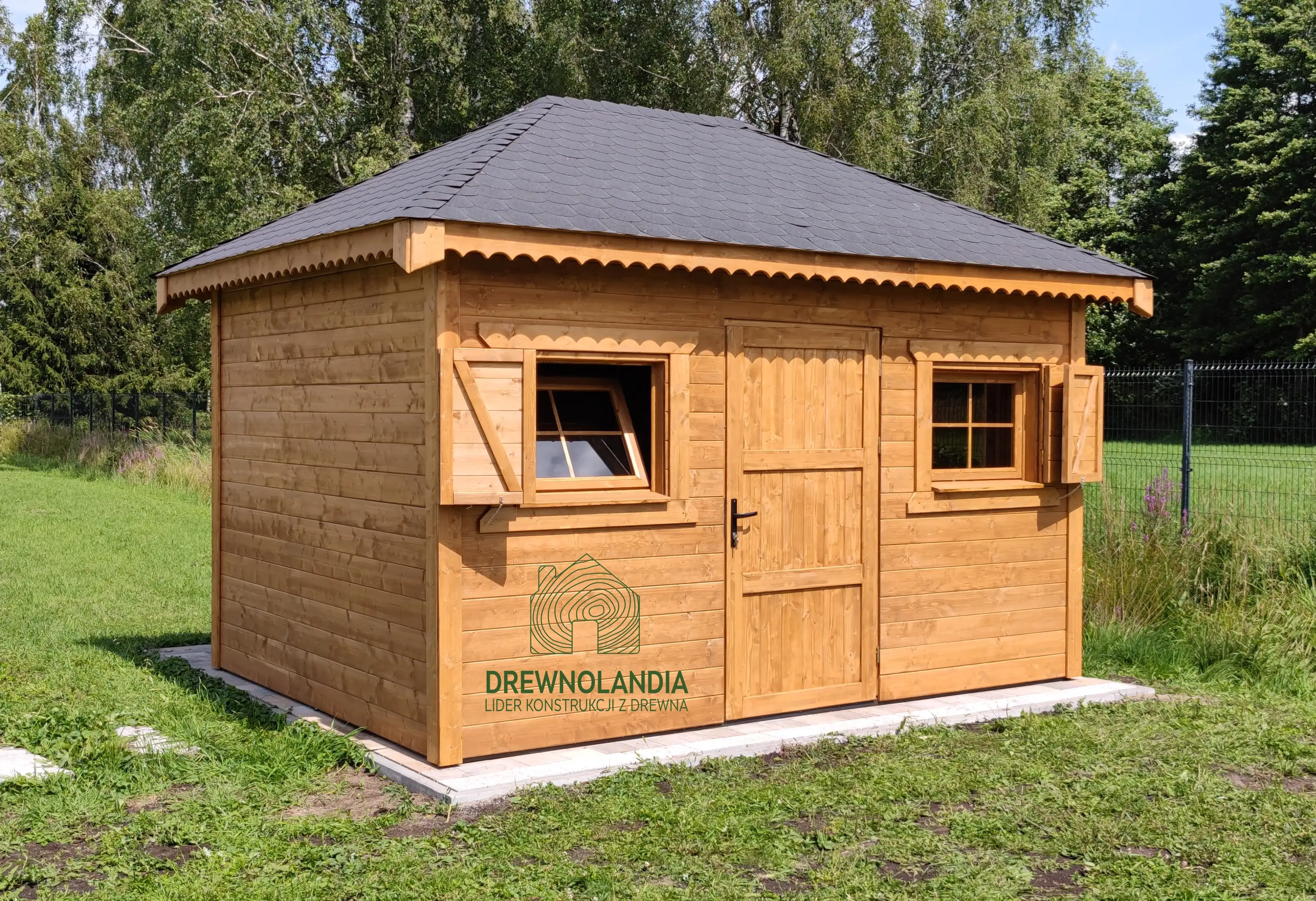 Domek narzędziowy Jerzy z Drewnolandii, o powierzchni 12 m²