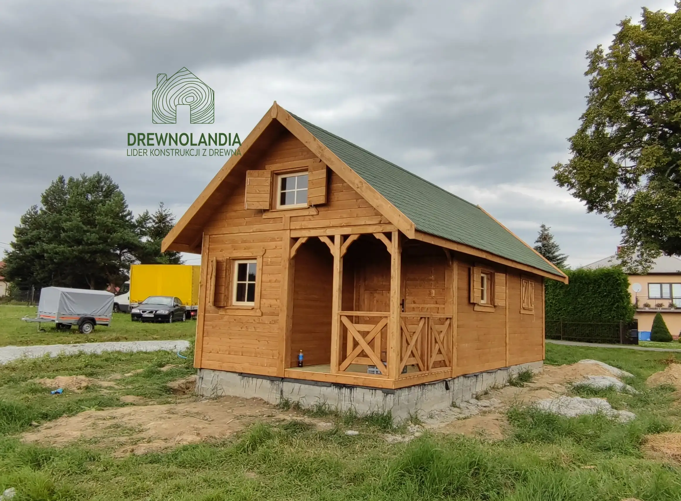 Domek ogrodowy z drewna Wiktor - 8x4m 