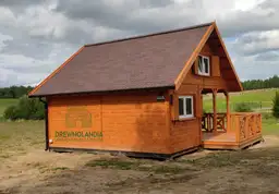 Fabian IV – domek letniskowy z tarasem i antresolą, w nowoczesnym stylu Drewnolandia