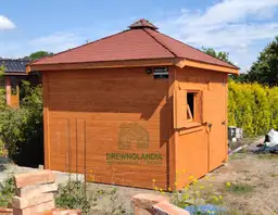 Drewniana szopka na narzędzia Filip, powierzchnia 9 m², idealna do ogrodu