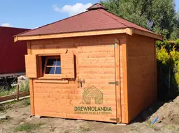 Drewniany domek Filip 3x3 m, idealny na narzędzia działkowe