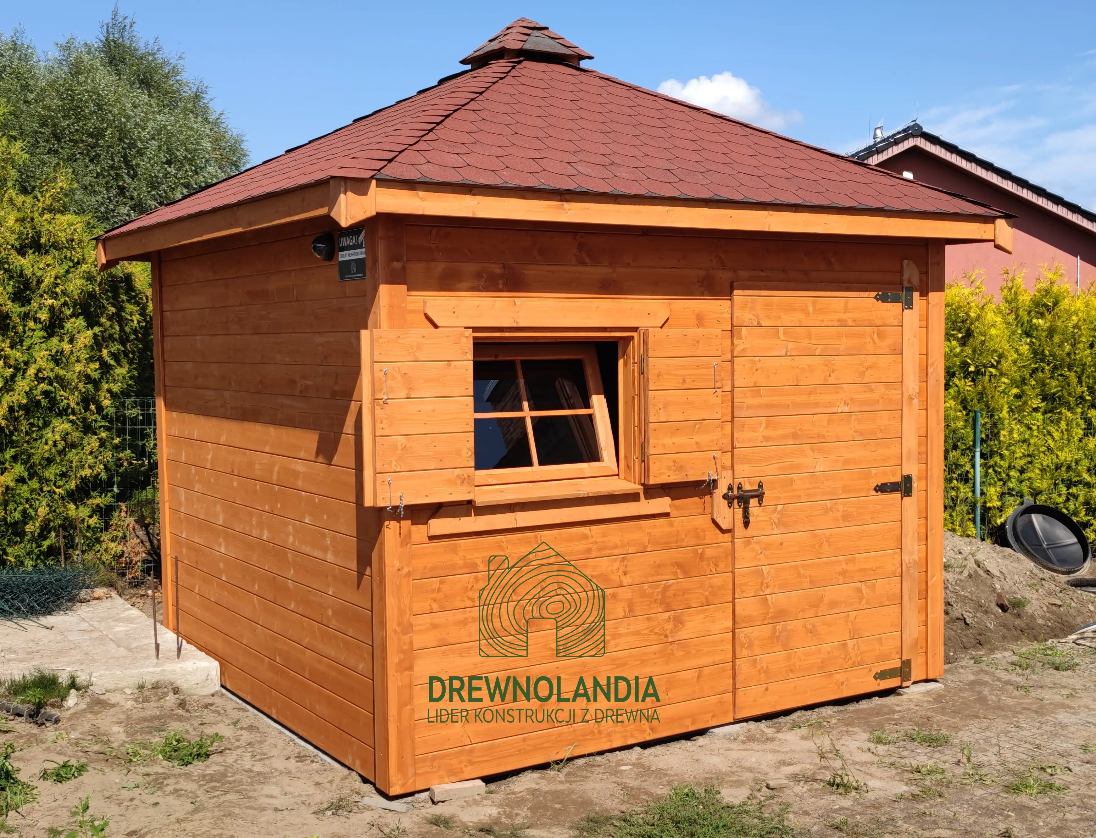 Domek narzędziowy Filip, powierzchnia 9 m², wykonany przez Drewnolandię