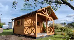 Jędrzej - parterowy drewniany domek letniskowy na działkę, wymiary 5x3 m