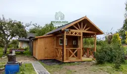 Drewnolandia - domek letniskowy Jędrzej z tarasem na działkę, 5x3 m