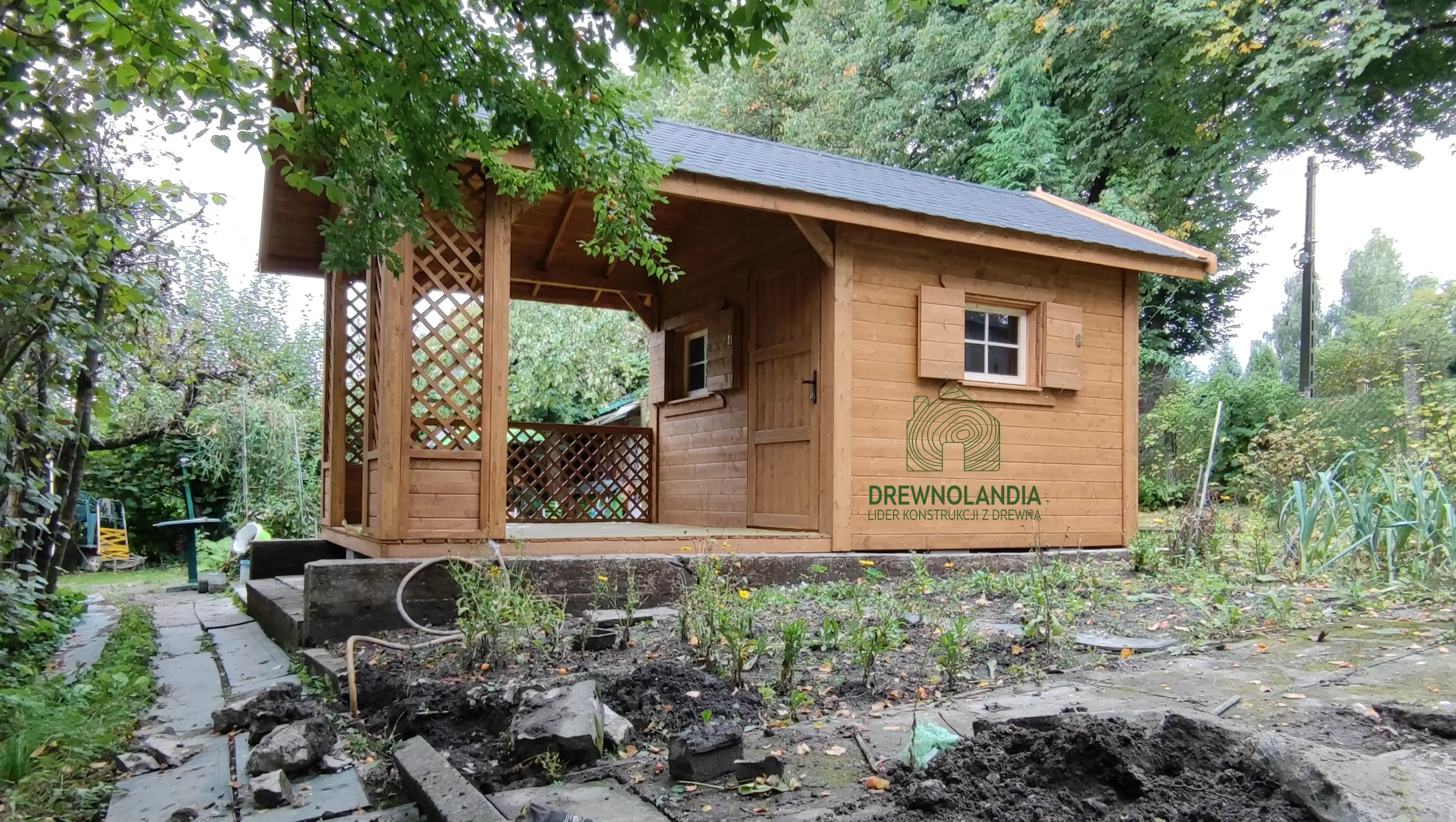 Domek letniskowy "Adrian", z drewna, 6x3m, 18m2