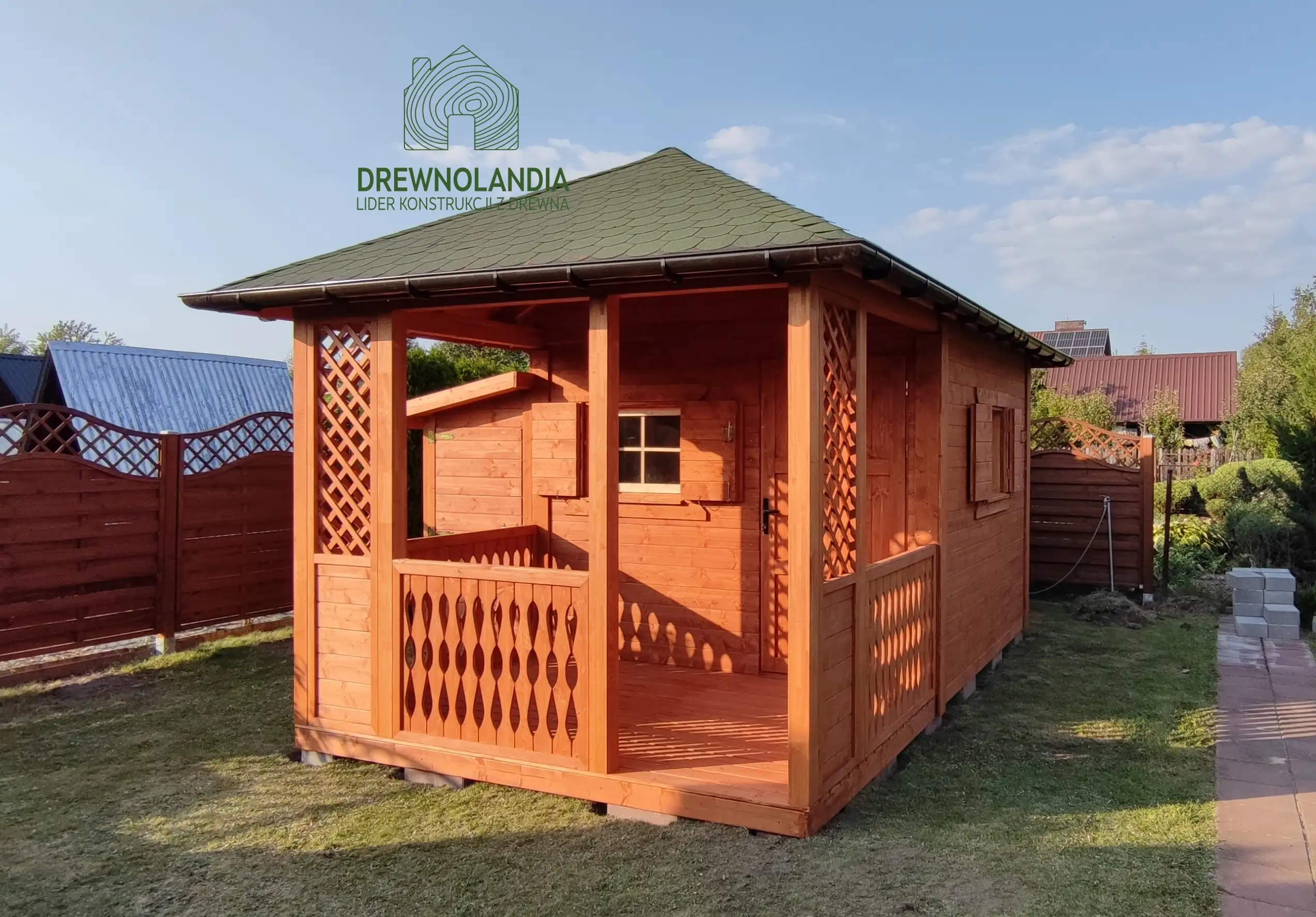 Domek letniskowy "Andrzej" z tarasem, 15m², producent Drewnolandia