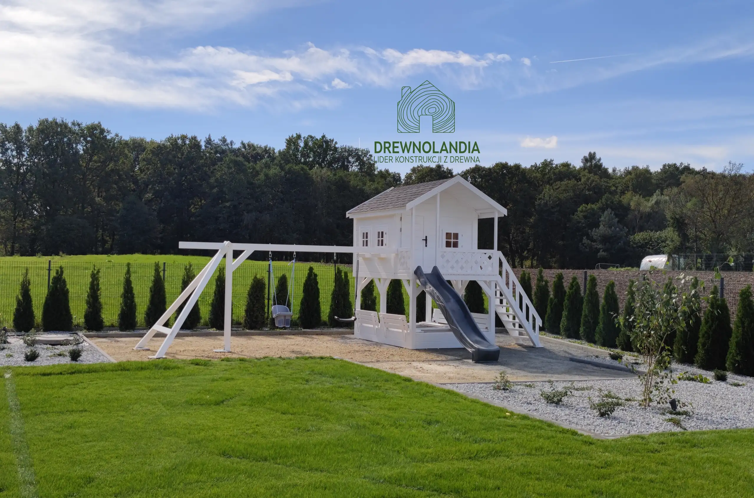 Domek ogrodowy Dla Dzieci Lolek - 2,8x2m z huśtawką 