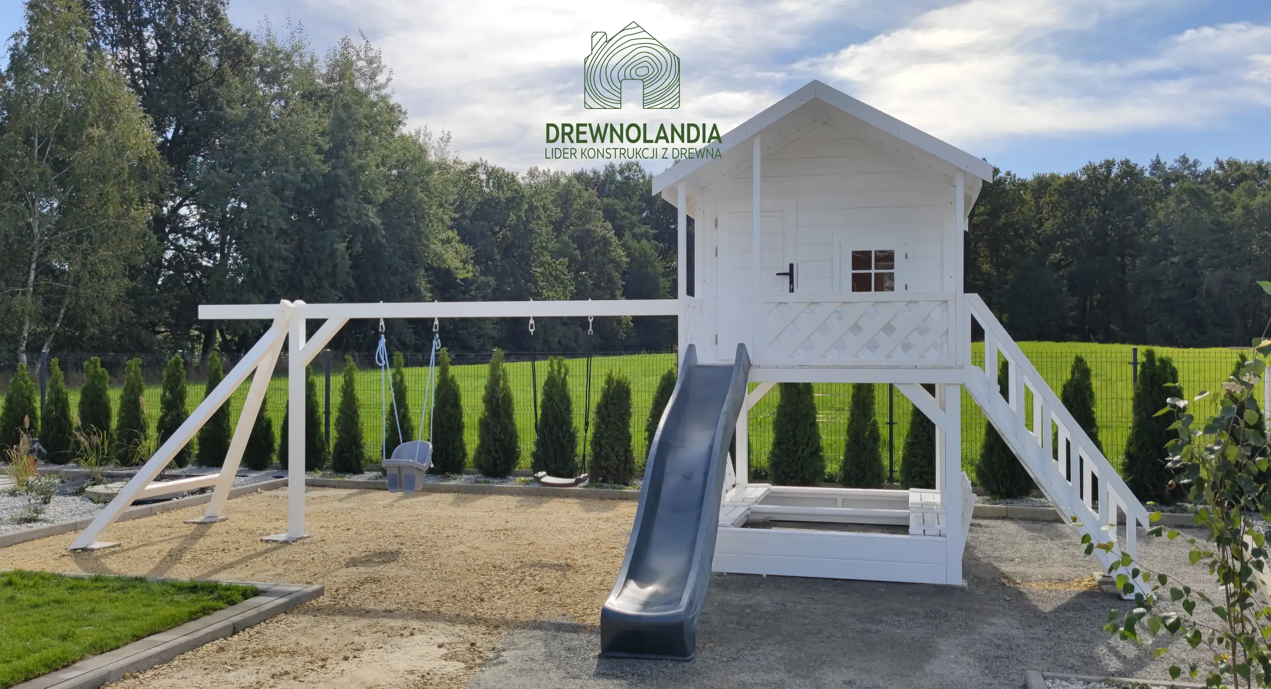 Domek ogrodowy Dla Dzieci Lolek - 2,8x2m z huśtawką 