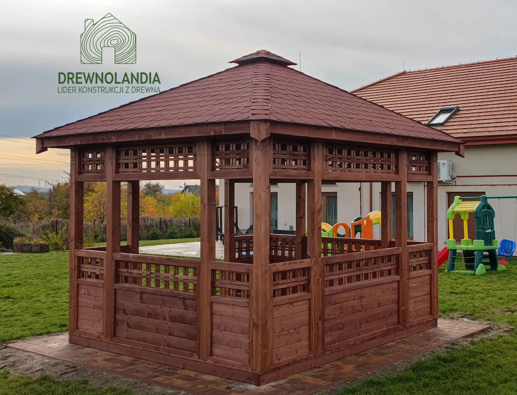 Daniela – kwadratowa altanka drewniana 3x3m – na działkę ogrodową