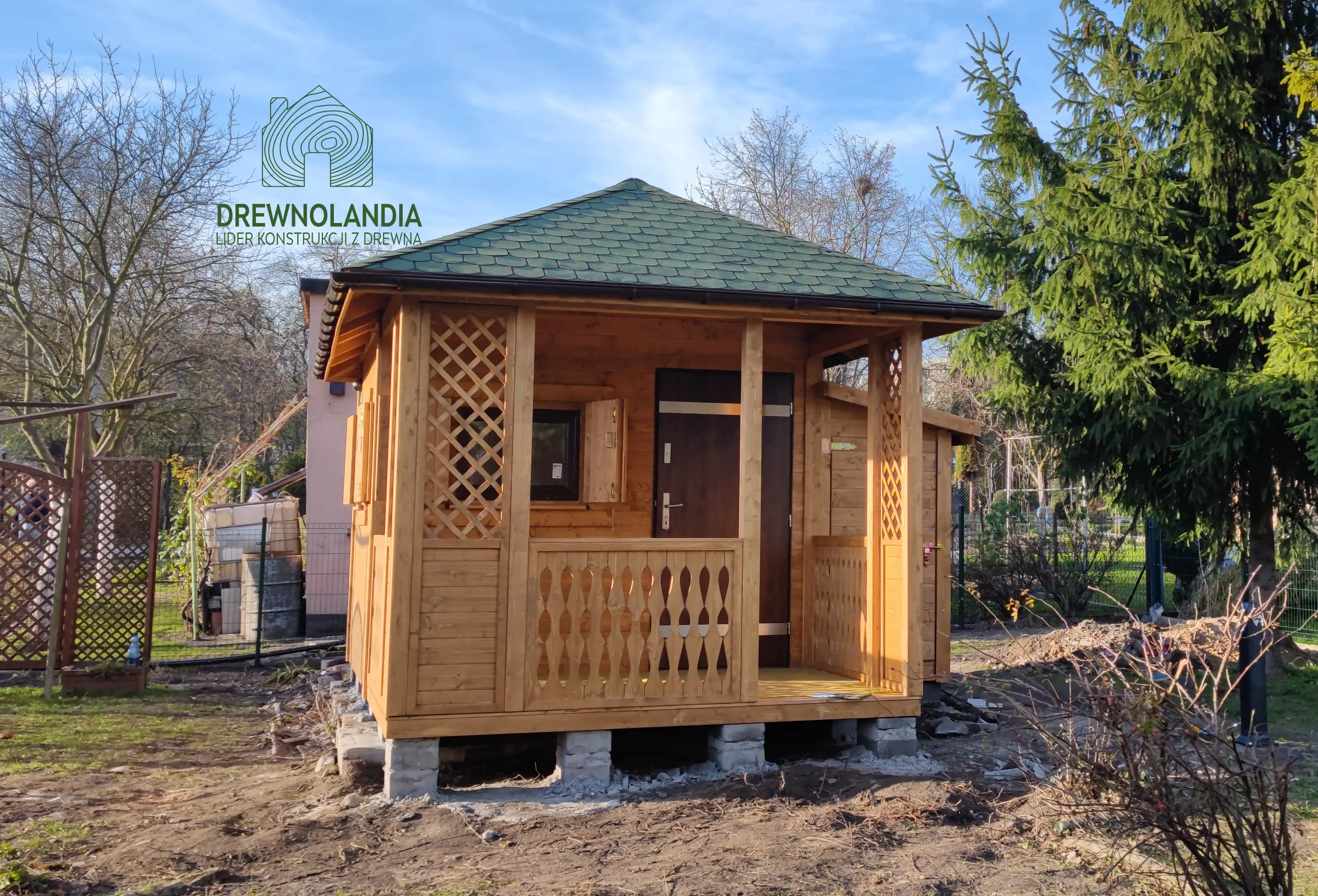 Domek drewniany "Andrzej", wymiary 5x3m, producent Drewnolandia