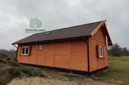 Dom drewniany rekreacyjny całoroczny CRK17 – funkcjonalny projekt na 66m²