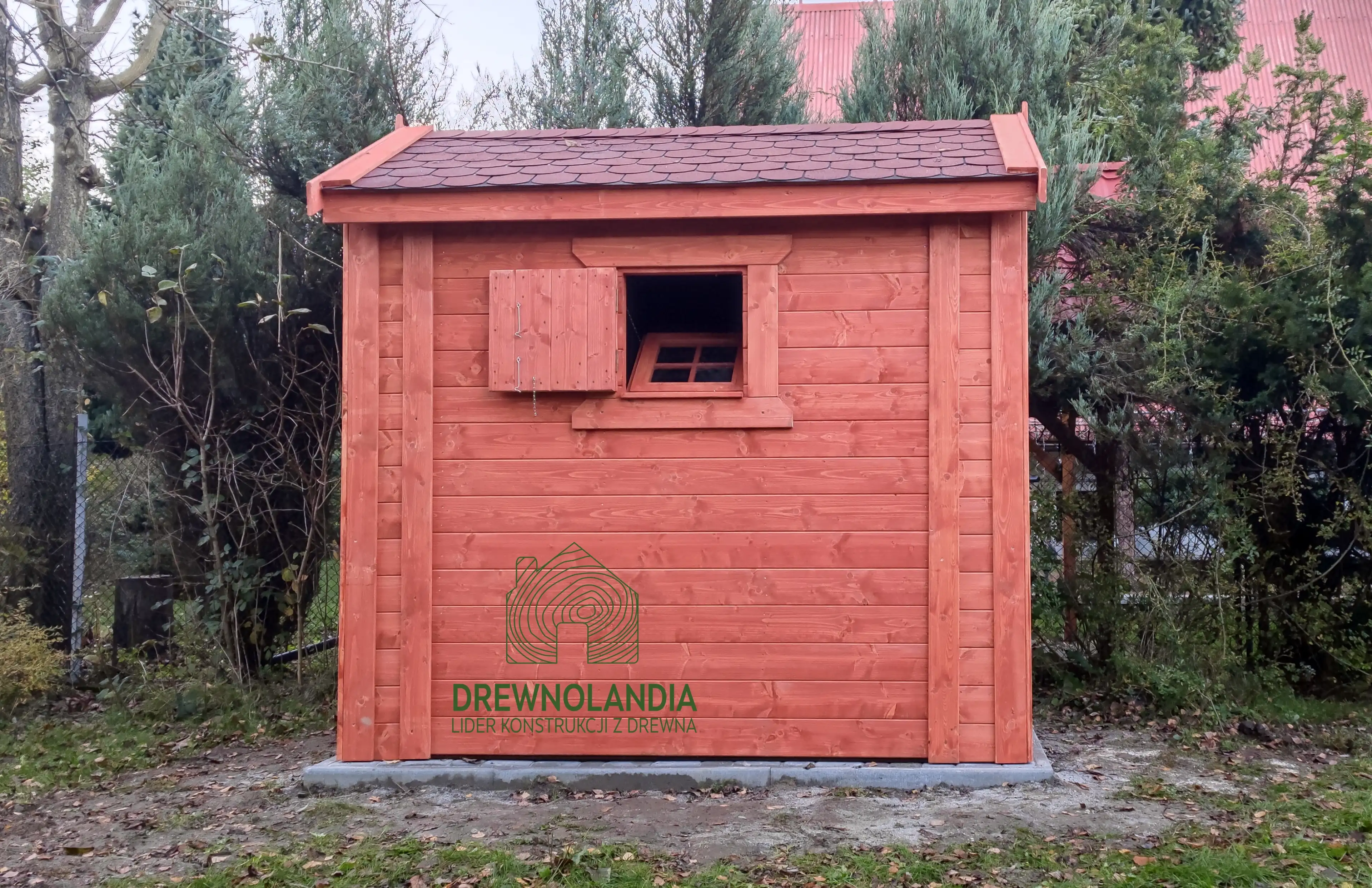 Domek narzędziowy z drewna "Kamil", schowek