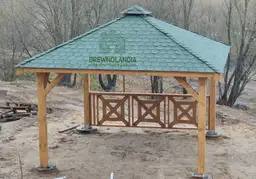 Altanka drewniana Jowita – klasyczny dach i słupy – 3x3m