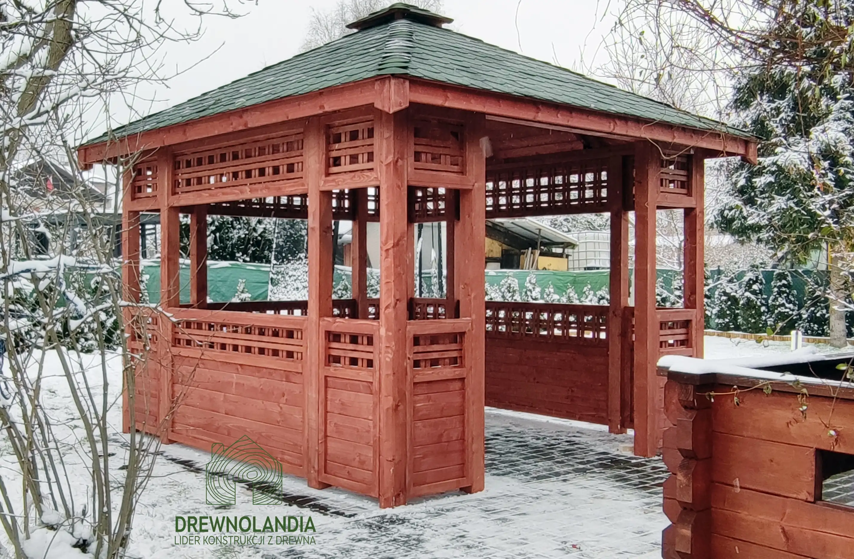 Daniela – altanka drewniana do ogrodu – Drewnolandia – 3x3m