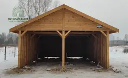 Wiata samochodowa Magda, 30 m², garaż na dwa auta z dodatkowymi schowkami