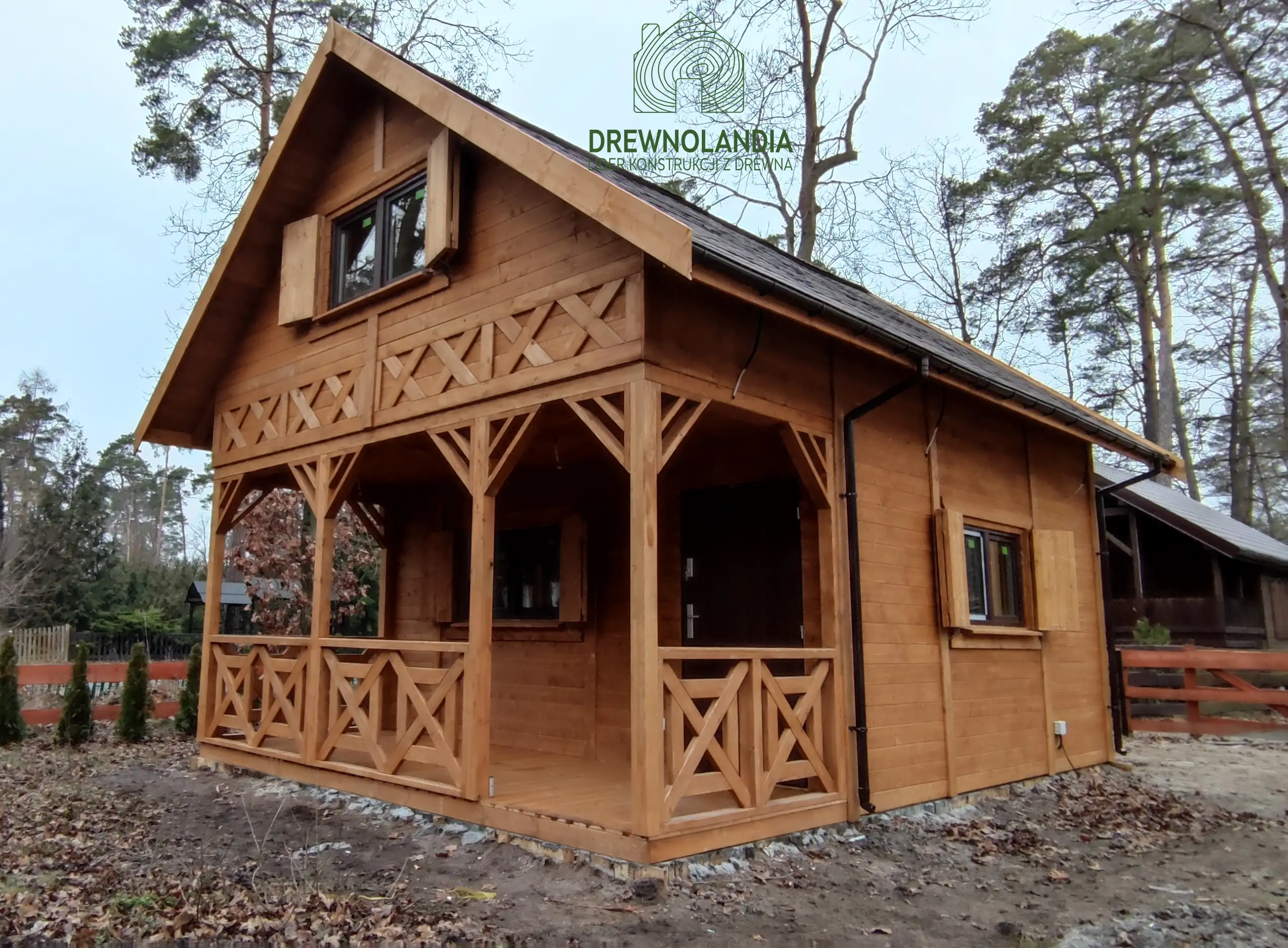 Drewniany domek rekreacyjny całoroczny CRP1 7x5 (35 m²)