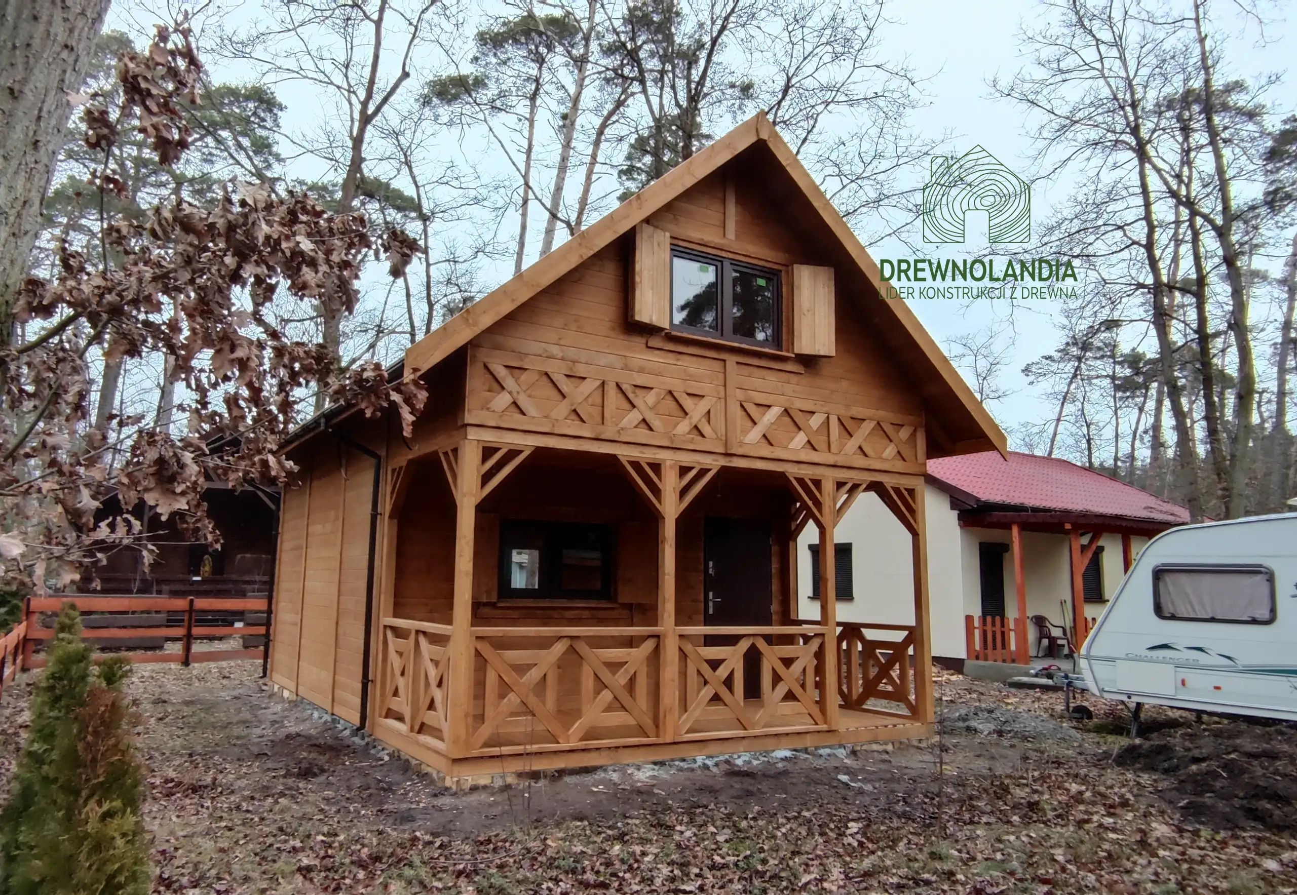 Drewniany domek rekreacyjny całoroczny CRP1 7x5 (35 m²)