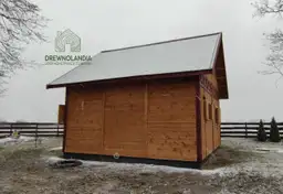 Drewniany domek Wiktor V z antresolą o powierzchni 35 m² – komfortowy projekt letniskowy