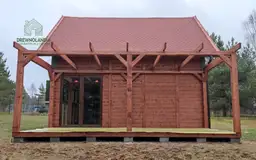 Drewnolandia – domek Julianek – letniskowy z tarasem – 33m²